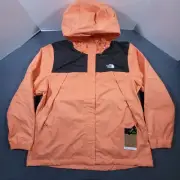 North Face Womens Antora Jacket 2XL Dusty Orange Color Block Hooded Dry Vent