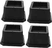 HYTROVE 4pcs Non-Slip Bed Foot Pads for Furniture Mattress Lifter Risers for Sofa Couch Bed Desk