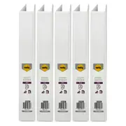 5x Marbig Clearview 3 D-Ring Insert Binder A4 File 25mm Document Organiser White