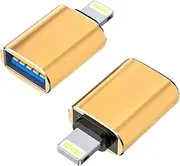 1PCS USB-C OTG Adapter, USB 3.0 Type-C Male to Female Converter, Plug & Play for MacBook/Flash Drive, Gold (C to C OTG)