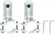uxcell 2Pcs Motorcycle Tube Clamp, Fit 0.7" to 1.4" OD Motorcycle Bicycle Light Mount Bracket with 60mm L Holder Car Light Bar Holder Clamp, Silver (18-35mm)