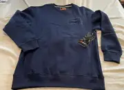 And1 Men's Cotton Blend Blue Chunky Fleece Sweater / Sweatshirt Size M (Medium)