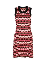 Missoni Zigzag-intarsia Fine-knit Mini Dress - Multicoloured - 40 (UK8 / S) 40 (UK8 / S)