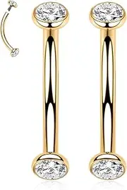 [PEAKLINK] G23 Titanium Eyebrow Piercing Jewelry Eyebrow Rings Curved Barbell 16G Eyebrow Belly Button Ring Navel Rings Rook Daith Earrings Lip Ring Eyebrow Jewelry 6mm-12mm