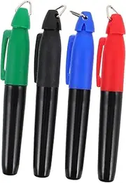 VICASKY 4pcs Golf Marking Pens Triangle Hook Design Secure Golf Ball Marker for Course Training Plastic
