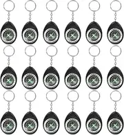uxcell Keychain Compass [18PCS] - Survival Pocket Mini Compass Bulk with Key Ring for Hiking & Camping - [Black] Outdoor Activities Accessory