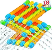 JOYIN 18 Pack 16.5'' Super Water Soaker Blaster Squirt Guns, Bulk Summer Outdoor Swimming Pool, Backyard, Beach Water Game Fighting Play Toys
