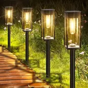 NEWMESSI Bright Solar Pathway Lights Outdoor,6 Pack Solar Garden Lights IP65