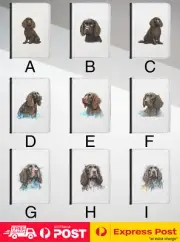 CASE COVER FOR APPLE IPAD|AMERICAN WATER SPANIEL DOG PUPPY WATERCOLOR #1