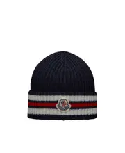 Tricolour Wool Beanie XXS,XS Black