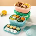 1900ml Food Storage Box Compartment Storage 3 Stackable Bento Lunch Containers