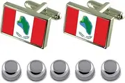 [Select Gifts] Shirt Dress Studs Cumberland Head City USA Flag Cufflinks