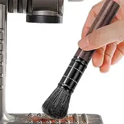 Coffee Grinder Brush - Wooden Handle Espresso Powder Cleaner,16.9cm Flexible Coffee Powder Brush, Soft Espresso Machine Cleaning Brush for Home, Studio, Coffee Shop