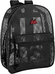 [Summit Ridge] Colorful Transparent Mesh Backpacks with Padded Straps for Kids, Adults, School, Beach, and Travel