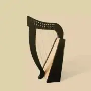 12 Strings Harp Rosewood Musical Instruments Irish Harp WIth Key,Bag,Strings Set