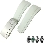[BANDKIT] 20mm 21mm Rubber Watchband For Rolex GMT OYSTERFLEX Daytona Submariner DEEPSEA Waterproof Strap