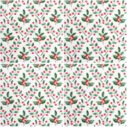 4PK LVD Ceramic Christmas Holly Trivet Home/Kitchen Xmas Display Decor 20x20cm