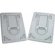 2 Grey Flocked Bead Stringing Design Boards Board Beading Trays 13"