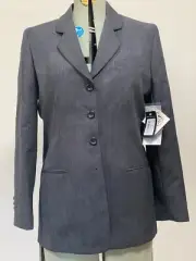 Vintage Fletcher Jones Lady’s Blazer, Size12, Dk Grey, Wool Blend, New With Tags