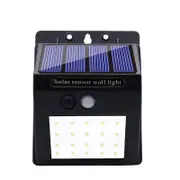 4PCS 20 LED 400Lumen Outdoor Solar Wall Lamp Wireless Motion Sensor Lights Waterproof Bright Security Night Light for Yard Walkway