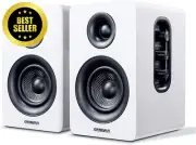 2.0 Computer PC Monitor Gaming Speakers, Dynamic 3D Surround Sound(White)