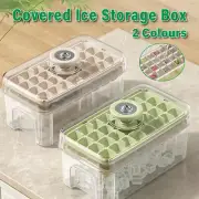 Large Capacity Food Grade Ice Cube Mold with Lid Household Ice Storage Box AU