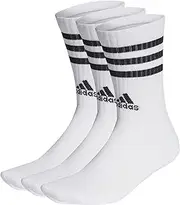 [adidas] Performance 3-Stripes Cushioned Crew Socks 3 Pairs