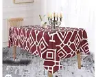 Moroccan Burgundy Tablecloth 60x120 Lushvida Table Cloth