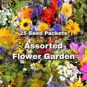 Assorted Flower Garden Seeds - 25 Packs