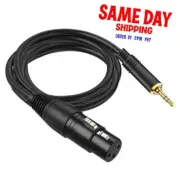 XLR Female to 3.5mm Input Cable Cord Adapter Connector for Mono Microphone NEW