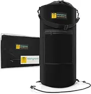 Portable Boat Trash Can, Reusable Trash Bag, Leakproof Liner, Boat Storage Organizer, Trash Bag Holder, Boat Accessories Marine, Pontoon Boat Accessories, Fishing, Sandbar, or Camping Gifts (Black)