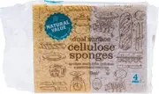 Dual Surface Cellulose Sponges, 4 Pack