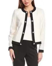 Anne Klein Embellished Framed Jacket
