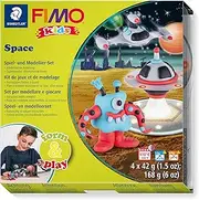 Rayher 34418000 Fimo Kids Form&Play Space Monster, 4 x 42 g, tab-Box