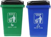 Creative Desk Bin Trash Can Shape Pen Organizer Lid Easy to Open Close Storage Basket for Stationery