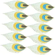 DOITOOL 10pcs Peacock Embroidery Patch: Sew-on Applique Handmade Fabric Patch Theater Costumes Decorative Accessory for Clothing Repairs