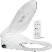 Bidet Toilet Seat - round Smart Toilet Seat with Wireless Remote and Side Knob,