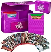 Monster Protectors Trading Card Double Deck Box with Magnetic Closure, Purple