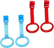 HOMOBABE 4Pcs Crib Pull Ring Durable Nursery Ring for Standing Practice Design Safe Reliable Material for Learning to Stand