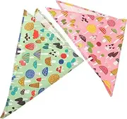 Parliky 2Pcs Dog Bandana Cute Mushroom Pattern Triangle Scarf for Puppies for Pet Parties Bright Colors for Easy Outdoor Visibility Photo Prop for Special Occasions