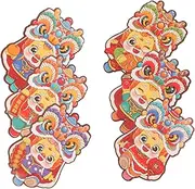 STOBAZA 6pcs Chinese Style Dragon Red Envelopes for Spring Festival Red Packets with Festive Patterns for Lucky Money and Celebrations