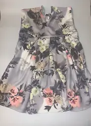 BOOHOO ROSETTA FLORAL V BAR DRESS size 10