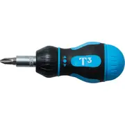 T3 T60140 8 In 1 Ratchet Stubby Screwdriver