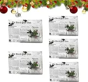 Newspaper Wrapping Paper - 5 Sheets Santa Craft Newsprint Wrapping Paper - 32x40 Inch Retro Newsprint Wrapping Paper Newspaper Art Paper for Wedding Birthday Parties Craft Decor