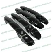 For 11-14 Mazda 2 Glossy Black Side Smart Keyless Lock Door Handle Covers Trims