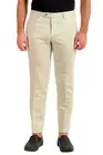 Hugo Boss Men's "T-Bryce" Tailored Beige Linen Flat Front Dress Pants