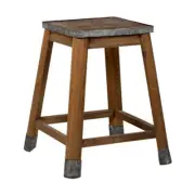 Wooden Stool Zinc With Edges Danish Design by Ib Laursen