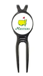 The Masters Augusta Golf Club Golf Ball Marker + Black Gunmetal Divot Tool