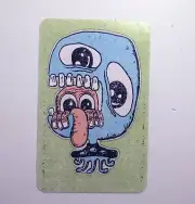 UFO 907 Printed Graffiti Sticker - Kilroy was here