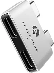 USB C Extender for MacBook with Case, Afterplug 2-Port Type C Male to Female Extension Adapter Compatible with Thunderbolt 3/4 or USB4 Type C Port; 240W PD, 8K Video & 40Gbps Data